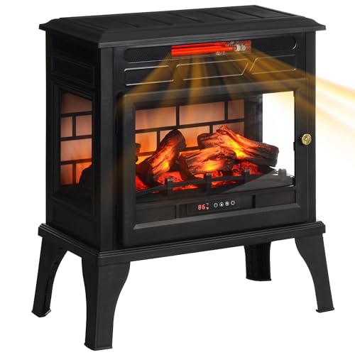 HOMCOM Electric Fireplace Stove, 24