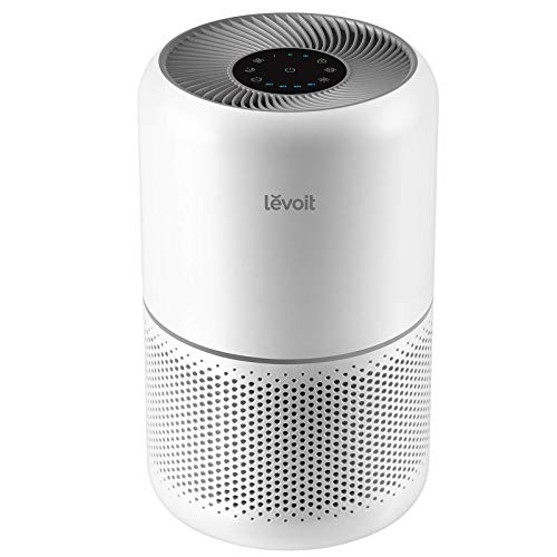 LEVOIT Air Purifier for Home Allergies Pets Hair in Bedroom, Covers Up to 1095 ft² by 45W High Torque Motor, 3-in-1 Filter with HEPA Sleep Mode, Remove Dust Smoke Pollutants Odor, Core300-P, White