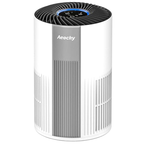 With YearChange 5-in-1 Washable Filter, AEOCKY H13 HEPA Air Purifier for Home Bedroom Dorm, Portable Air Cleaner, Quiet as Pink Noise, Aroma Box, for Pollen Smoke Dust Pet Dander Odor Office Desktop