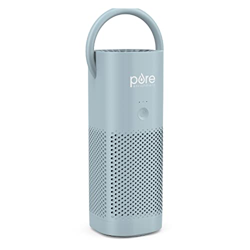 Pure Enrichment® PureZone™ Mini Portable Air Purifier - Cordless True HEPA Filter Cleans Air & Eliminates 99.97% of Dust, Odors, & Allergens Close to You - Cars, School, & Office (Starlight Blue)