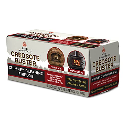 Pine Mountain Creosote Buster Chimney Cleaning Safety Firelog 3.5Lb Log Brown 1 Count, (4152501500)