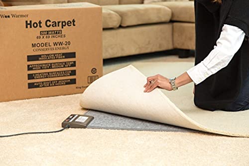 Woo Warmer Hot Carpet Under Rug Radiant Floor Heater Electric Mat Electric Carpet Electric Heated Area Rug Great for Yoga (500 watt 70