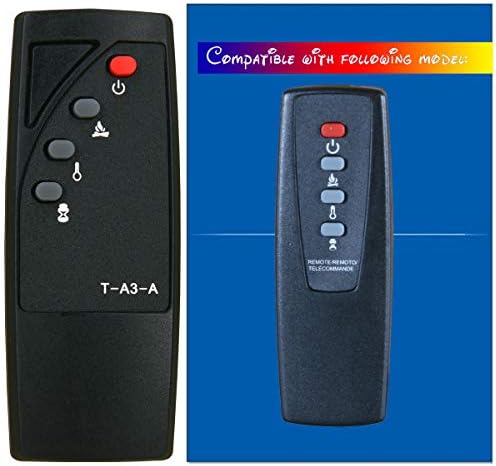 Replacement for Twin Star ClassicFlame Classic Flame Dura flame Fireplace Stove Heater Infrared Remote Control 18EF023GRA 18EF023SRA 23EF023GRA 23EF023SRA 25EF023GRA 26EF023GRA 18EF022GRA (T-A3-A)