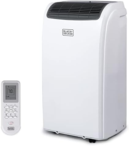 BLACK+DECKER Smart Portable Air Conditioner with Heat, 14,000 BTU ASHRAE 128 (10,000 BTU DOE) Cooling, 12,000 BTU Heating for Rooms up to 700 Sq. Ft., Follow Me Remote, BPACT14HWT, White