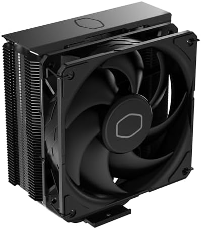 Cooler Master Hyper 212 Black CPU Air Cooler, SickleFlow 120 Edge PWM Fan, Aluminum Top Cover, 4 Copper Heat Pipes, 152mm Tall, AMD Ryzen AM5/AM4, Intel LGA 1851/1700/1200 Brackets