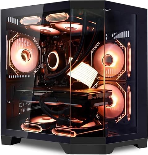 HOENGAGER Ocean of Stars Gaming PC -AMD Ryzen 5 7600X 4.7 GHz, RTX 4070 Super 12GB, 32GB DDR5 RAM 6000MHz, 1TB PCIe + 2TB SATA PCIe SSD, 240mm AIO, 11AC Wi-Fi, Windows 11 Pro 64-bit -Black