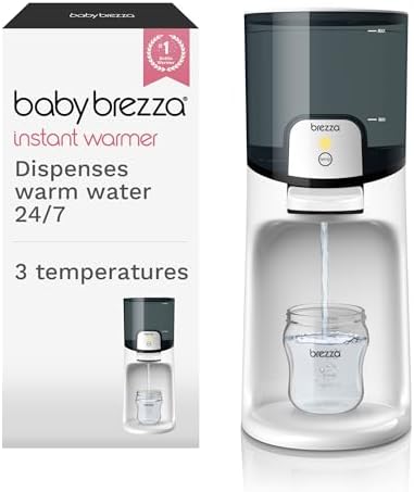 Baby Brezza Instant Baby Bottle Warmer - Fast Water Warmer Instantly Dispenses 24/7 in 3 Temperatures, White
