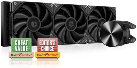 ID-COOLING FX360 PRO Liquid CPU Cooler for Desktop - 360mm AIO Cooler, 3 x 120mm High-efficient Fans, Special CD Pattern Pump Header, Intel & AMD Compatible