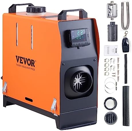 VEVOR 8KW Diesel Heater All in One, Diesel Air Heater with Remote Control and LCD Screen, Parking Heater Fast Heating Low Noise, Portable Diesel Heater for Truck RV Trailer Camper Van Boat and Indoors
