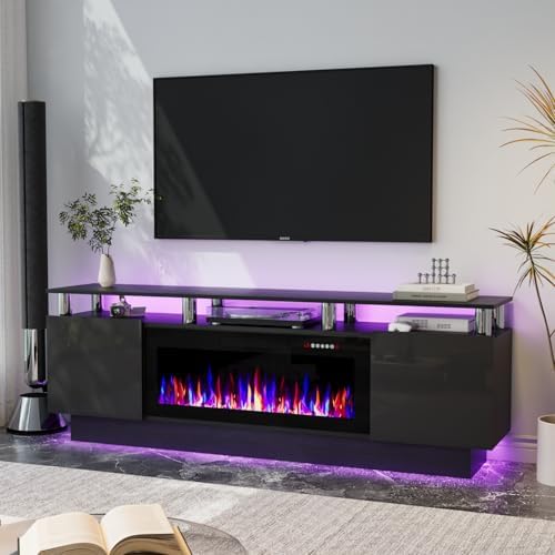 best electric fireplace tv stand for living room