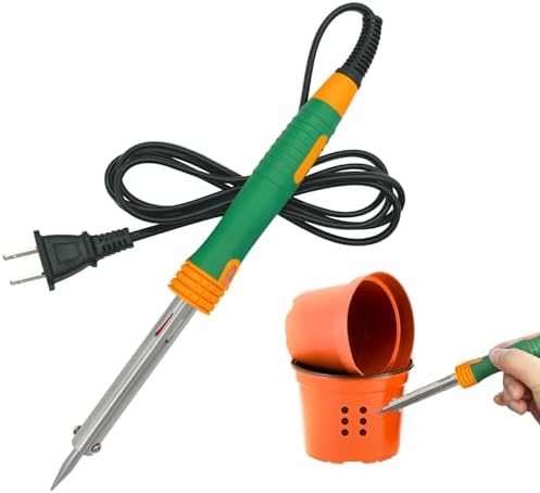 DIY Plastic Pots for Plants,Small Plant Pots Perforator for Home Use,Flowerpots Drilling,Add Drainage Holes to the Flower Pot,Soldering Iron,Planting Tools for Indoor and Outdoor Garden Plants.