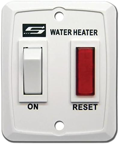 Suburban Single Water Heater ON/OFF Wall Switch - RV Interior Wall Mount On/Off Switch for Control & Operation of Suburban Models D, DE & DEM Tank or Tankless Water Heaters, White (234589)