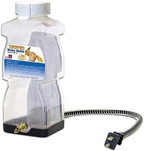 Farm Innovators Model HRB-20 Heated Water Bottle for Rabbits, 32-Ounce, 20-Watt, 4.2 x 4.2 x 11.5 inches ; 1 pounds, White