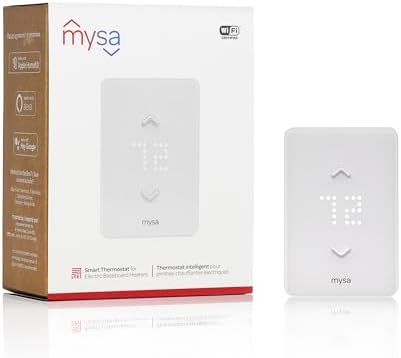 Mysa Smart Thermostat LITE for Electric Baseboard Heaters 240V | DIY Install | Use w/HomeKit, Alexa, Google Home | Wi-Fi Programmable | Remote Control with Free App (2024)