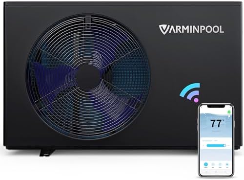 Varminpool WiFi Control Smart Electric Pool Heater, 30000 BTU, Pool Heat Pump for Above Ground and Inground Pool up to 8000 Gallons, Smart Inverter with Titanium Heat Exchanger, 120V