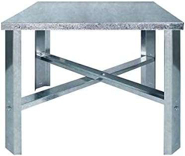 Everflow GWHS24 Water Heater Stand, Galvanized Steel, Chrome 24 in. x 24 in. x 18 in.