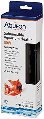Aqueon Submersible Aquarium Heater, 50 Watts, Up to 20 Gallons