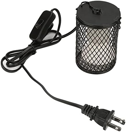 Bird Heat Lamp, 100w Ceramic Heat Emitter Heater Lamp Bulbs with Power Switch & anti biting Hanging Hook Design for Pet Brooder Coop Chicken Lizard Snake Aquarium (US Plug 110 to 120v)(Black)