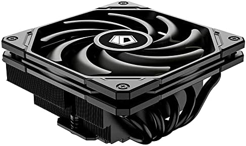 ID-COOLING IS-55 Black CPU Cooler Low Profile 55mm Height CPU Air Cooler 5 Heatpipes 120x120x15mm Slim Fan, CPU Fan for Intel LGA1851/1700/115X/1200; AMD AM4/AM5
