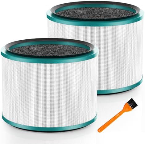 Colorfullife 2 Pack Replacement Filter for Dyson HP00, HP01, HP02, HP03, DP01, DP02 Desk Air Purifiers. Compare to Part # 968125-03 for Dyson Pure Cool Link Fans