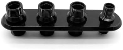 Shkalacar 4 Port Aluminum Firewall Heater and A/C Bulkhead Inline, AC Air Conditioning Heater Hose Firewall Bulkhead