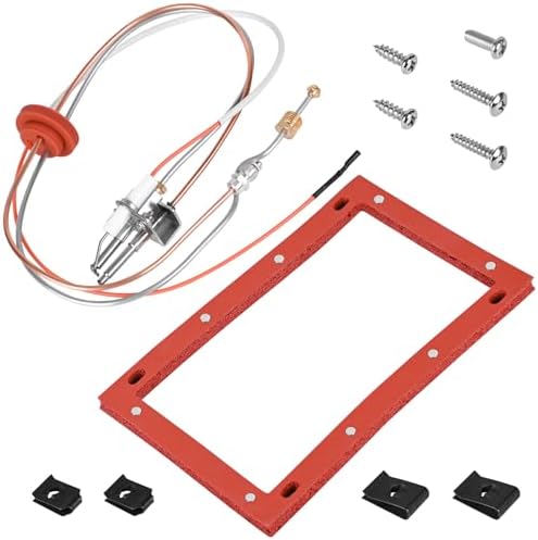 Upgraded SP20075 SP20305A Pilot and Igniter Assembly Replacement Kit Compatible with Rheem, GE, Richmond Water Heater Pilot Assembly Natural Gas Water Heater Parts Including Burner Door Gasket