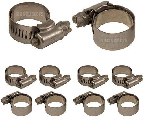 High Performance Silicone Heater Hose Clamps - For 5/8" ID Heater Hose x 10pc
