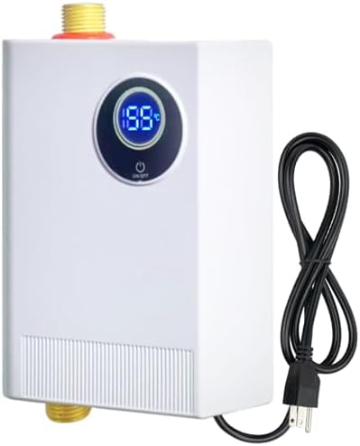 ECOTINYMACH 110V Tankless Water Heater Electric, 3000W Compact Water Heater Under Sink, Conveniently Convertible Between Fahrenheit and Celsius