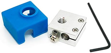 Microswiss Heater Block Upgrade with Silicone Sock for CR10 / Ender 2 / Ender 3 / ANET A8 Printers MK7, MK8, MK9 Hotends
