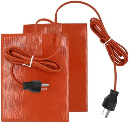 dcvbny 2PCS Car Engine Silicone Heating Pad 120v,300w 6x8 Inch Universal Engine Heater Car Oil Pan Heater Pad, Electric Heater Pad Engine Block Oil Pan Tank Reservoir Container, for Metal Surface