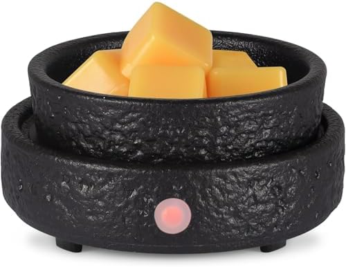 nawaza Ceramic Wax Melt Warmer Fragrance, 3 in1 Electric Candle Wax Warmer, Scented Wax Melt Wax Cubes Melter Fragrance Warmer for Home,Office, Birthday Gifts for Women Mom(Black)