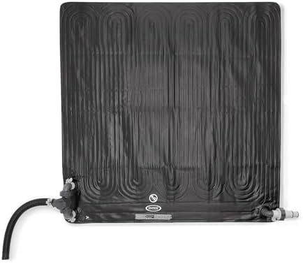 Intex 28685E 47 Inch x 47 Inch Solar Pool Water Heater Mat for 8,000 Gallon Above Ground Swimming Pool with Hose Attachment and Adaptors, Black