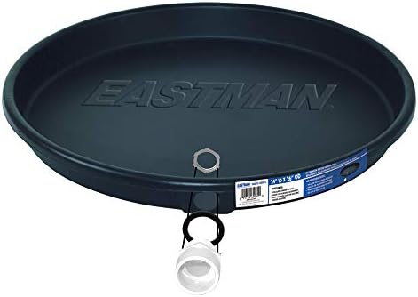 Eastman Water Heater Drain Pan with PVC Fittings, 24 Inch ID x 26 Inch OD Compression, 60082