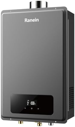 Ranein Natural Gas Tankless Water Heater, Indoor Max 7.4 GPM, 190,000 BTU Instant Hot Water Heater