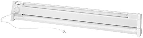 Cadet F Series 49" Portable Electric Baseboard Heater (Model: 4P1500W, Part: 05601), 5120 BTU, 120 Volt, 1500 Watt, White