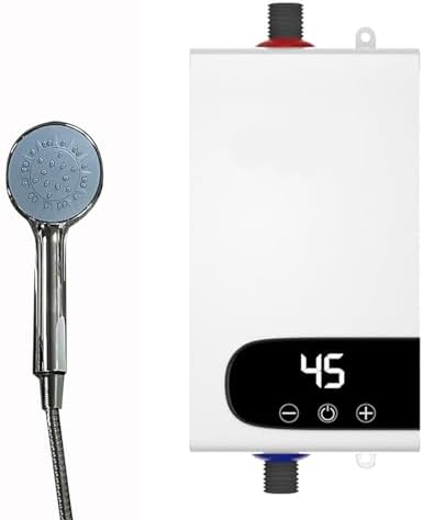 Tankless Water Heater, Electric Instant Hot Water Heater for Shower, 3500W 110V On Demand Rapid Heating Portable Mini Water Heater for Bathroom with Shower Head