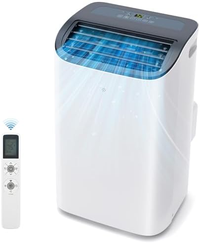 Portable Air Conditioners with Heater,12000 BTU Portable AC Units for Rooms,Cools 600 Sq.Ft,Dehumidifier,Fan,With Remote Control,LED Display,Window Mounting Kit,Suitable for Bedroom,Living Room,Office