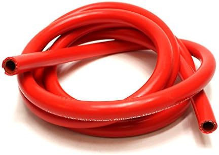 HPS 5/8" ID Red high temp reinforced silicone heater hose 10 feet roll, Max Working Pressure 70 psi, Max Temperature Rating: 350F, Bend Radius: 3"