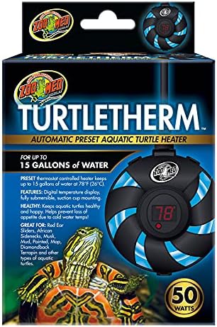 Turtletherm - Automatic Preset Aquatic Turtle Heater (50w & Up to 15 Gallons) - Includes DBDPet Pro-Tip Guide