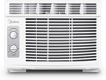 Midea 5,000 BTU EasyCool Small Window Air Conditioner - Cool up to 150 Sq. Ft. with Easy-to-Use Mechanical Controls and Reusable Filter, Perfect for Small Bedroom, Living Room, Home Office