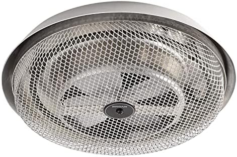 Broan-NuTone 157 Low-Profile Fan-Forced Ceiling Heater, Enclosed Sheath Element for Bathroom, Kitchen, and Home, Standard, Satin Aluminum