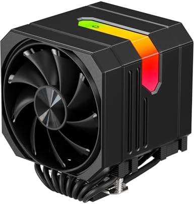 CPU Air Cooler with 8X6mm Heat Pipes,Dual 120mm Fan ARGB CPU Cooler 1600rmp,CPU Air Cooler AMD AM5/AM4/AM3 Series,CPU Air Cooler 6.22’’ Height compatible with Intel LGA 1851/1700/1155/1156/2011(Black)
