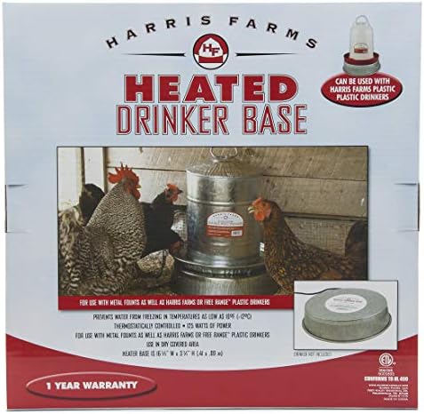 Harris Farms Manna Pro Chicken Supplies | Chicken Waterer Heated Base | Harris Farms Poultry Drinker | Chicken Coop Accessories