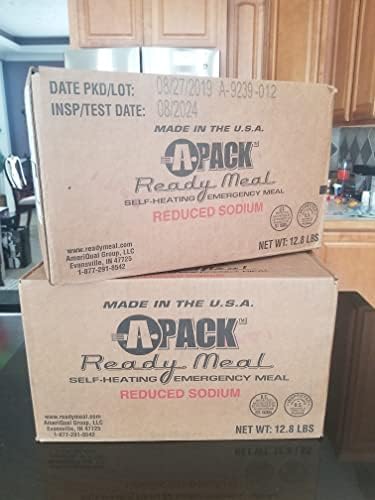 1 Month Supply MRE A-Pack Self-Heating Full Meal 4 Cases of 12 entrees with MRE Heaters