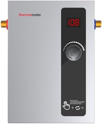 thermomate Tankless Water Heater Electric, 8kW at 240 Volt, On Demand Instant Hot Water Heater for Point of Use, Self-Modulating Save Energy, Save Space, 1.56GPM at 35°F Rise