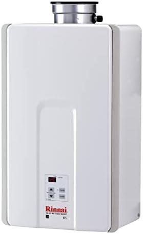 Rinnai V75IN Tankless Hot Water Heater, 7.5 GPM, Natural Gas, Indoor Installation