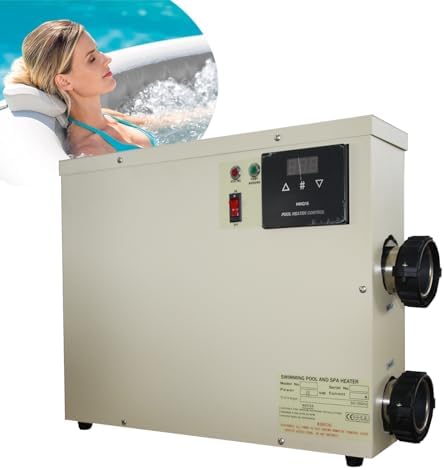 Upgrade Pool Heater-11KW 220V Thermostat Electric Swimming Pool Heater,Digital Touch Display Energy Efficient Pool Water Heater for Spa Relaxation, Bathtubs and Above Ground in-Ground Pools-11KW 220V