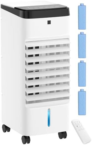 Sungdogin Portable Swamp Cooler,3 In 1 Evaporative Air Cooler for Room, Windowless Air Conditioner with Remote,12H Timer,120° Oscillating,Portable Air Conditioners No Window Needed for Bedroom White