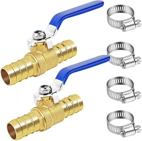 Brass Hose Barb Ball Valve Kit-2pcs 3/4