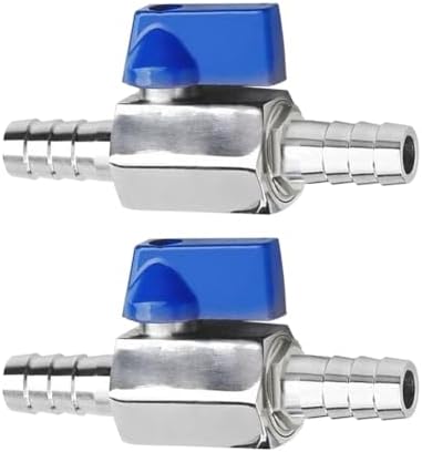 BesNPT Stainless Steel Shut Off Valve 5/8" Hose Barb Ball Valve for Water Fuel Air (Pack of 2)